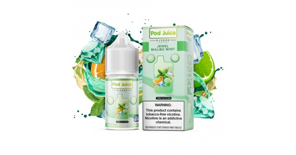 Pod Juice PJ 5000 Series Synthetic Salt Jewel Malibu Mint 30mL Pod